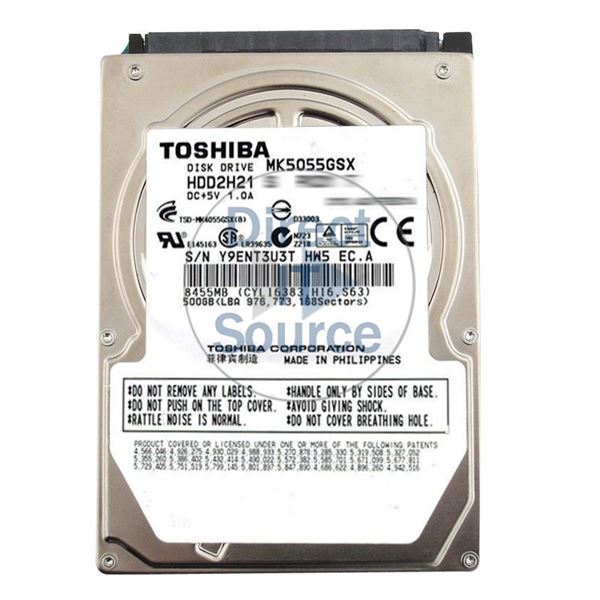 Toshiba HDD2H21 - 500GB 5.4K SATA 3.0Gbps 2.5" 8MB Cache Hard Drive