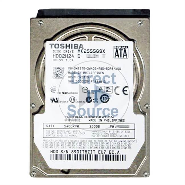 Dell HDD2H24 D UL01 T - 250GB 5.4K SATA 2.5" 8MB Cache Hard Drive