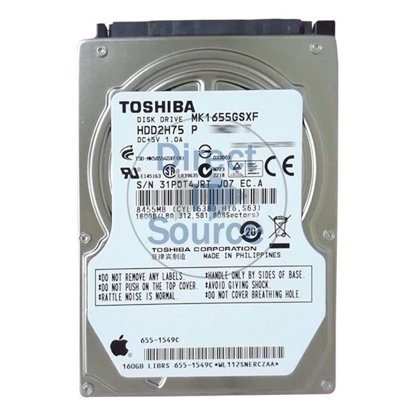 Toshiba HDD2H75P - 160GB 5.4K SATA 2.5" 8MB Cache Hard Drive