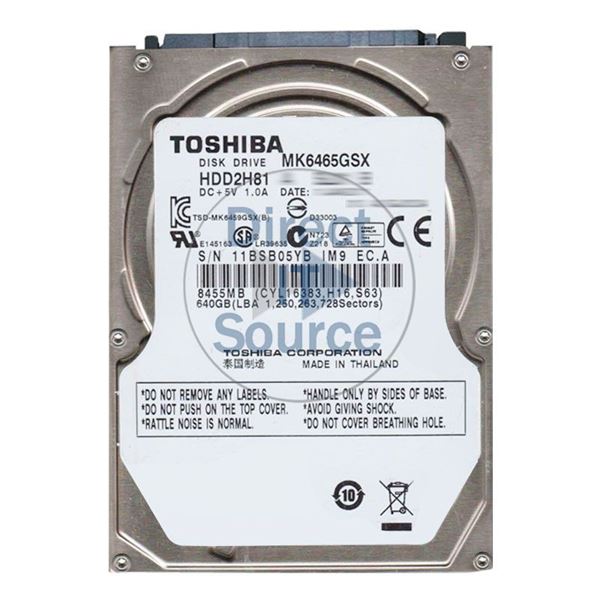Toshiba HDD2H81 - 640GB 5.4K SATA 3.0Gbps 2.5" 8MB Cache Hard Drive
