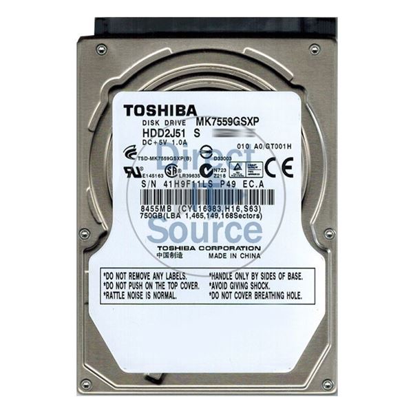 Toshiba HDD2J51S - 750GB 5.4K SATA 2.5" Hard Drive