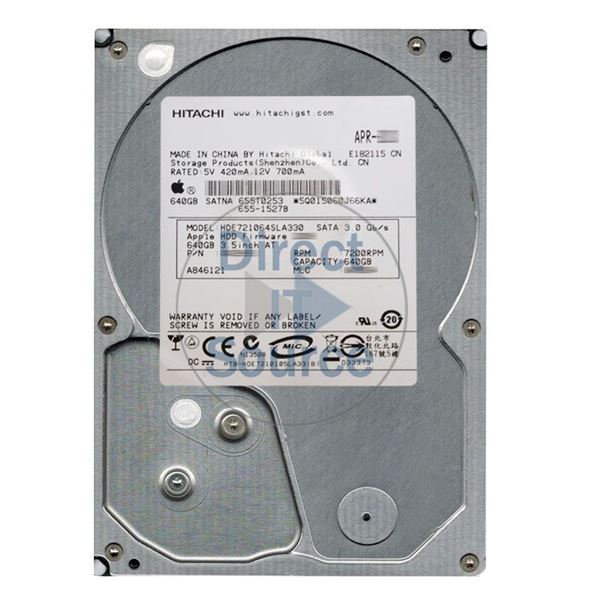 Hitachi HDE721064SLA330 - 640GB 7.2K SATA 3.0Gbps 3.5Inch 32MB Cache Hard Drive