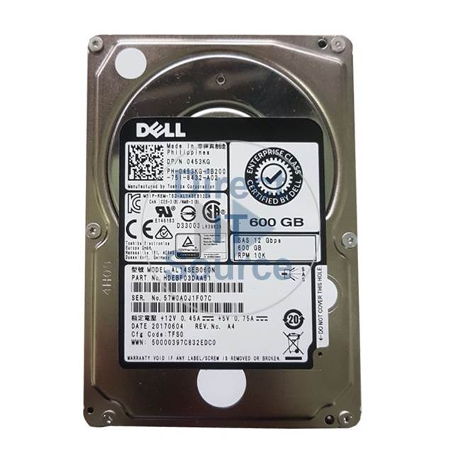 Dell HDEBF03DAA51 - 600GB 10 SAS 12Gbps 2.5Inch Cache Hard Drive