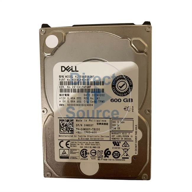 Dell HDEBL84DAB51 - 600GB 10K SAS 2.5" 16MB Cache Hard Drive