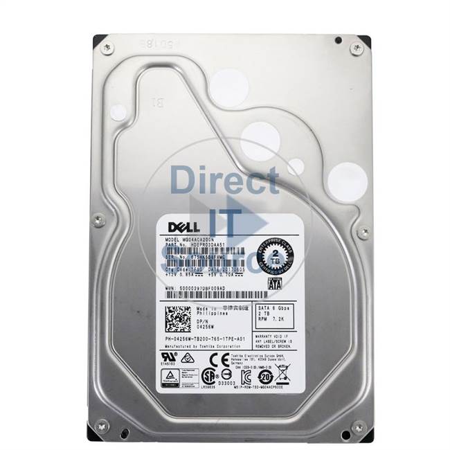 Dell HDEPR03DAA51 - 2TB 7.2 SATA 3.5Inch Cache Hard Drive