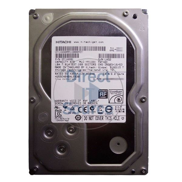 Hitachi HDS5C4040ALE630 - 4TB CoolSpin SATA 6.0Gbps 3.5Inch 32MB Cache Hard Drive