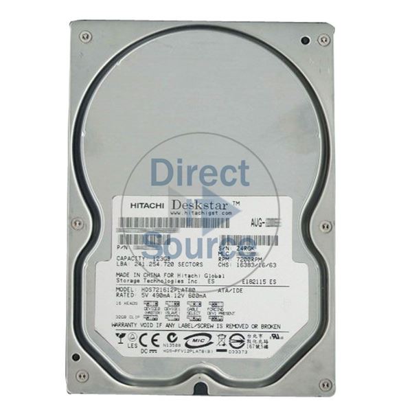 Hitachi HDS721612PLAT80 - 123GB 7.2K IDE 3.5Inch 8MB Cache Hard Drive