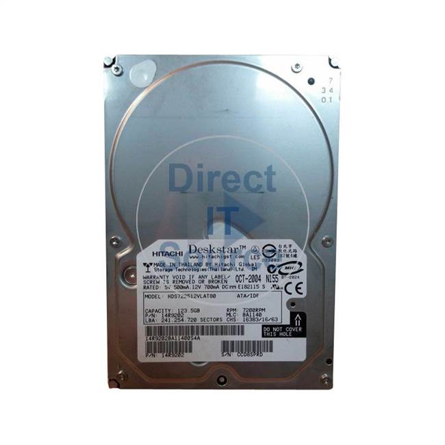 Hitachi HDS722512VLAT80 - 120GB 7.2K IDE 3.5" Cache Hard Drive