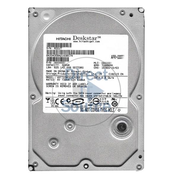 Hitachi HDT725032VLA360 - 320GB 7.2K SATA 3.0Gbps 3.5Inch 16MB Cache Hard Drive