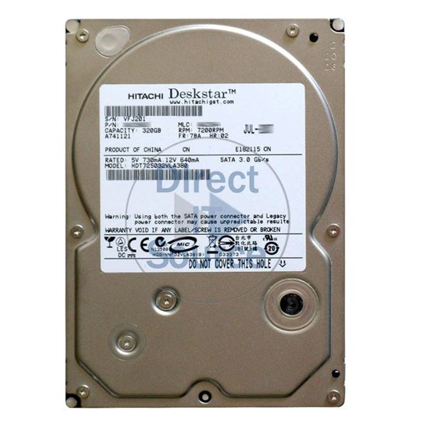 Hitachi HDT725032VLA380 - 320GB 7.2K SATA 3.0Gbps 3.5Inch 8MB Cache Hard Drive