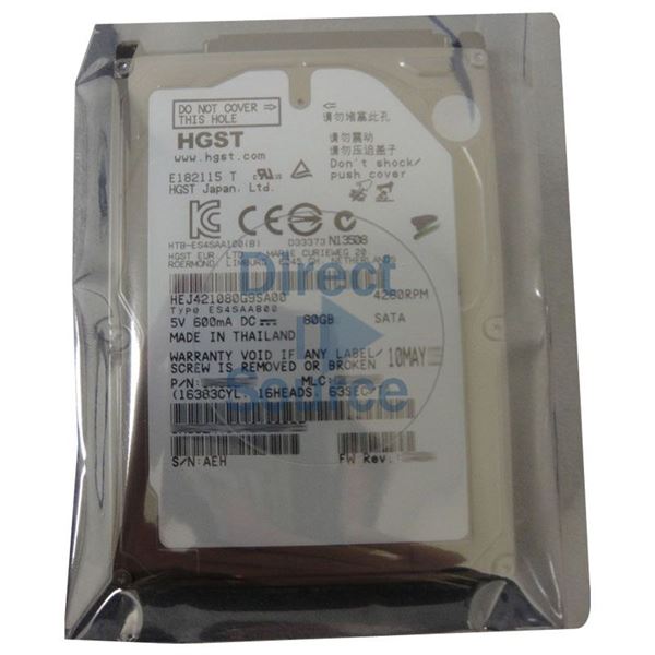 Hitachi HEJ421080G9SA00 - 80GB 4.2K SATA 1.5Gbps 2.5Inch 8MB Cache Hard Drive