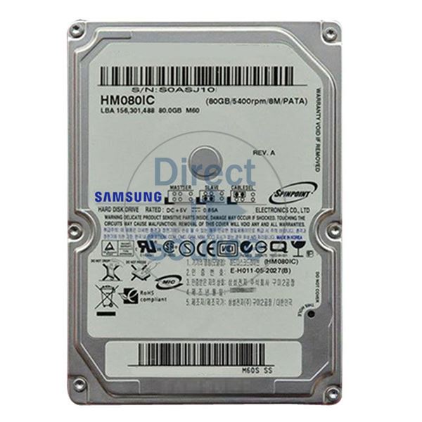 Samsung HM080IC - 80GB 5.4K 2.5Inch PATA 8MB Cache Hard Drive
