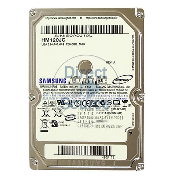 Samsung HM120JC - 120GB 5.4K 2.5Inch PATA 8MB Cache Hard Drive