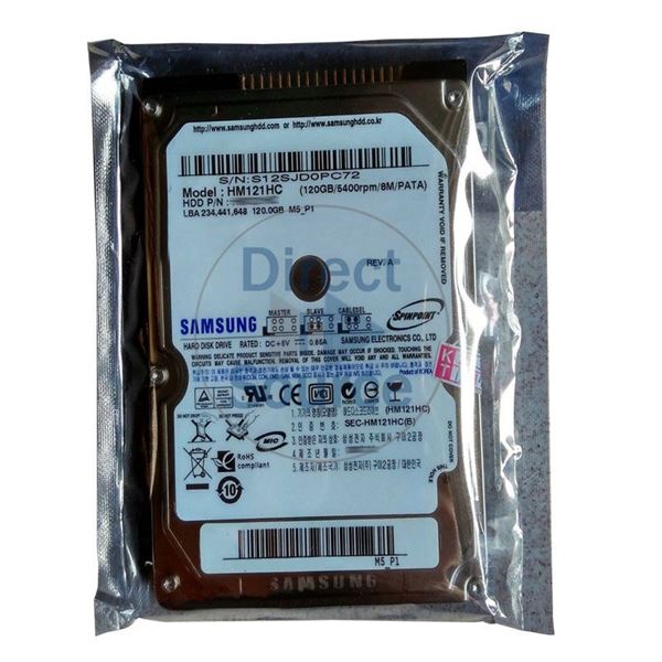 Samsung HM121HC - 120GB 5.4K 2.5Inch PATA 8MB Cache Hard Drive