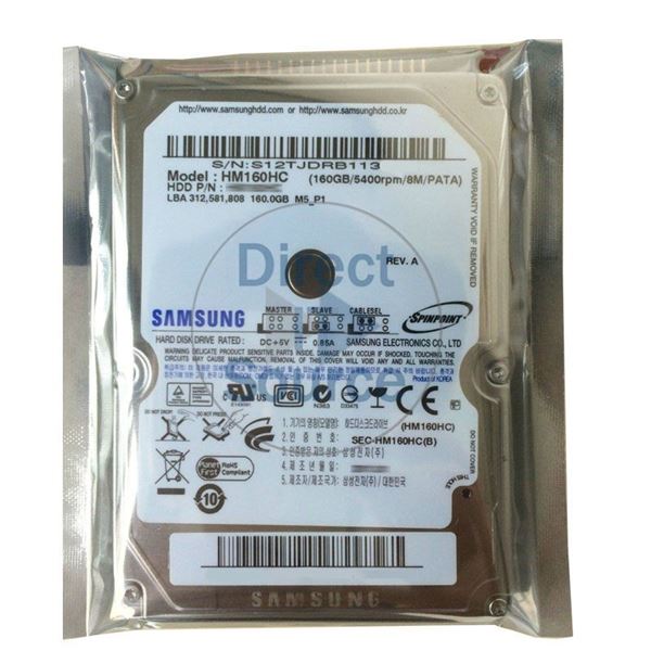 Samsung HM160HC - 160GB 5.4K 2.5Inch PATA 8MB Cache Hard Drive