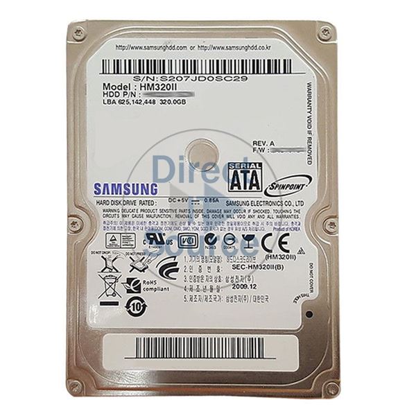 Samsung HM320II - 320GB 5.4K 2.5Inch SATA 3.0Gbps 8MB Cache Hard Drive