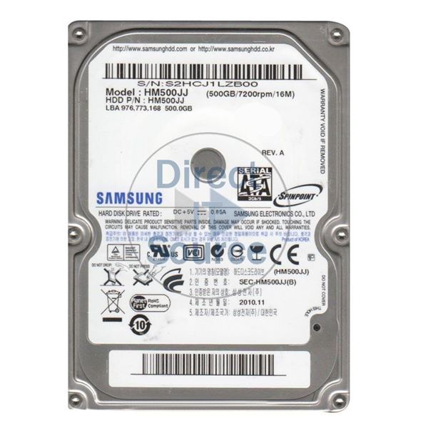 Samsung HM500JJ - 500GB 7.2K 2.5Inch SATA 3.0Gbps 16MB Cache Hard Drive