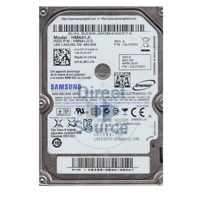 Dell HM641JI/D - 640GB 5.4K SATA 2.5" Hard Drive