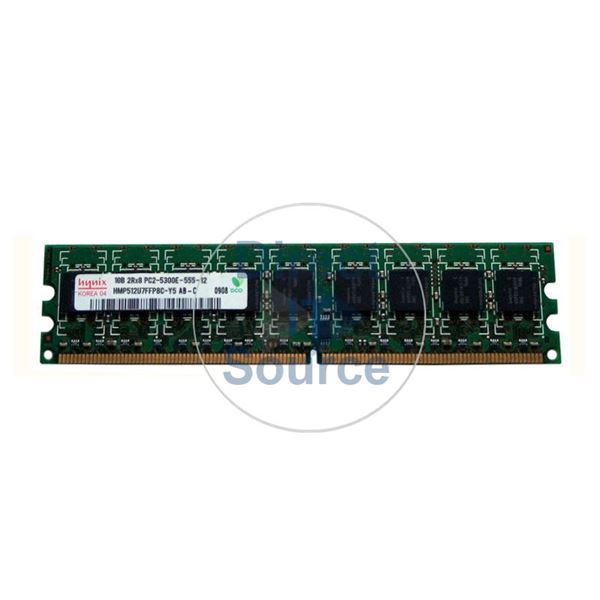 Hynix HMP512U7FFP8C-Y5 - 1GB DDR2 PC2-5300 ECC UNBUFFERED 240 Pins Memory