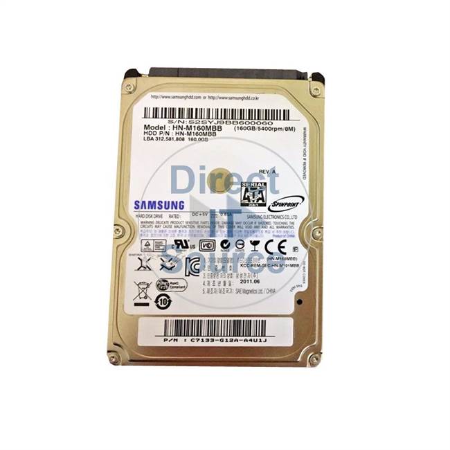 Seagate HN-M160MBB - 160GB 5.4K SATA 2.5" Hard Drive