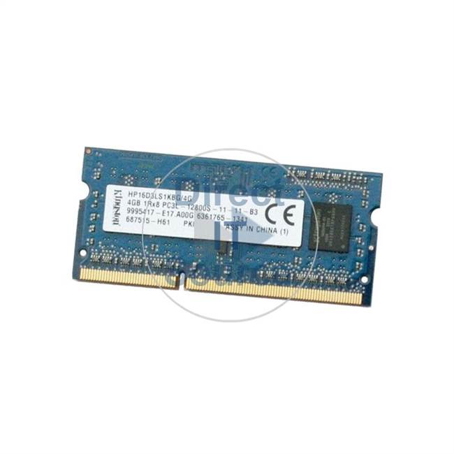 Kingston HP16D3LS1KBG/4G - 4GB DDR3 PC3-12800 Non-ECC Unbuffered 204-Pins Memory