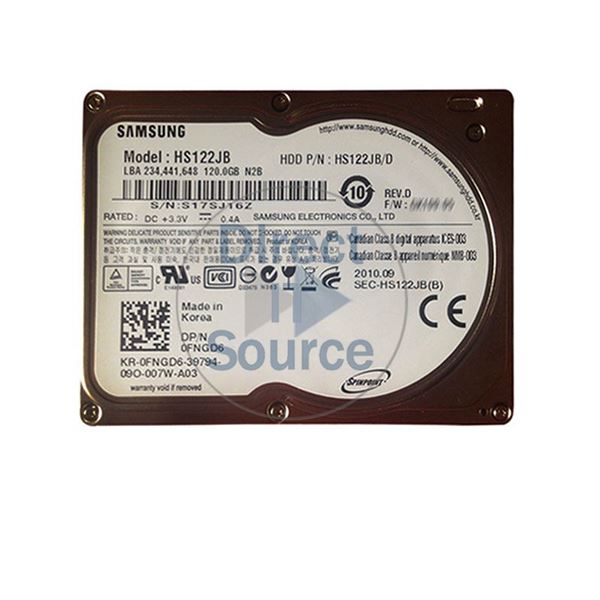 Samsung HS122JB - 120GB 4.2K 1.8Inch PATA 8MB Cache Hard Drive