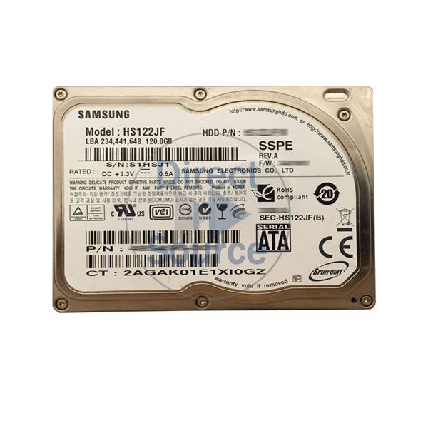 Samsung HS122JF - 120GB 5.4K 1.8Inch SATA 1.5Gbps 8MB Cache Hard Drive