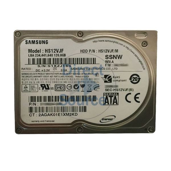 Samsung HS12VJF-M - 120GB 5.4K 1.8Inch SATA 16MB Cache Hard Drive
