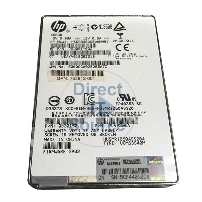 Hitachi HSSC0480S5XNNMRI - 480GB SAS 2.5" SSD