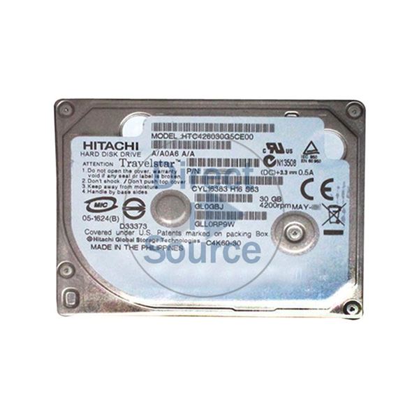 Hitachi HTC426030G5CE00 - 30GB 4.2K IDE 1.8Inch 2MB Cache Hard Drive