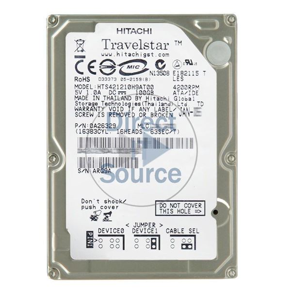 Hitachi HTS421210H9AT00 - 100GB 4.2K IDE 2.5Inch 8MB Cache Hard Drive