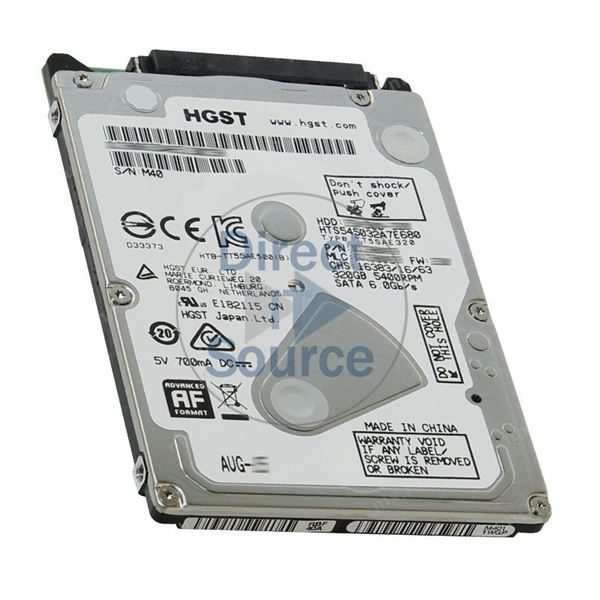 Hitachi HTS545032A7E680 - 320GB 5.4K SATA 6.0Gbps 2.5Inch 8MB Cache Hard Drive