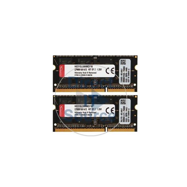 Kingston HX316LS9IBK2/16 - 16GB 2x8GB DDR3 PC3-12800 204-Pins Memory
