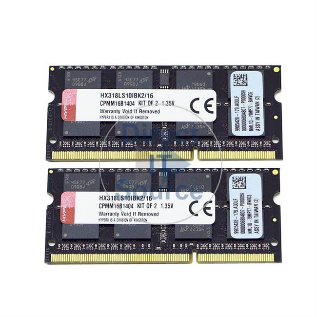 Kingston HX318LS10IBK2/16 - 16GB 2x8GB DDR3 PC3-14900 Non-ECC Unbuffered 204-Pins Memory