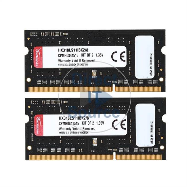 Kingston HX318LS11IBK2/8 - 8GB 2x4GB DDR3L PC3-14900 204-Pins Memory