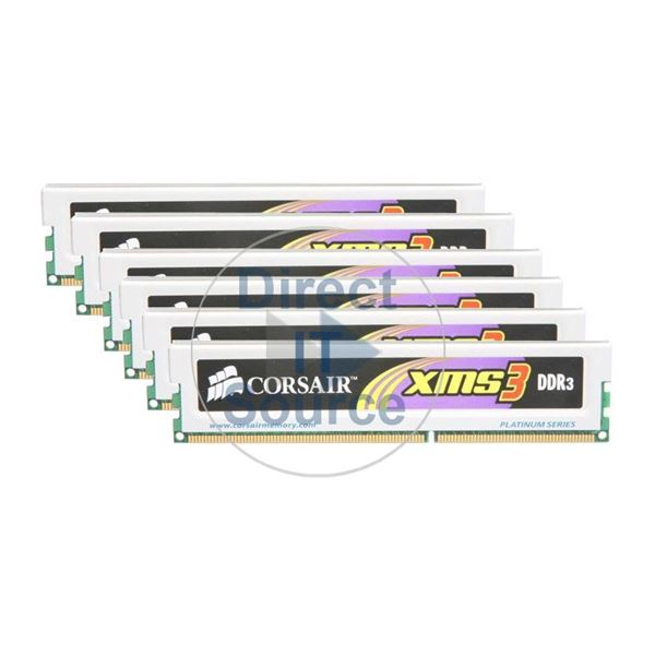 Corsair HX3X12G1333C9 - 12GB 6x2GB DDR3 PC3-10600 240-Pins Memory