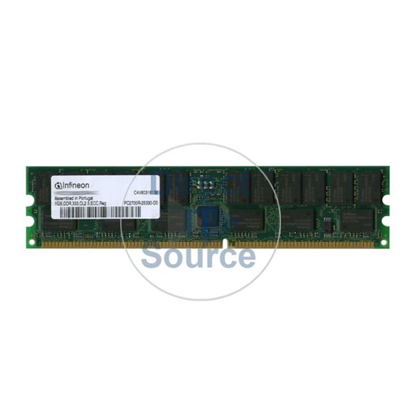 Infineon HYS72D128321GBR-6-B - 1GB DDR PC-2700 ECC Registered 184-Pins Memory