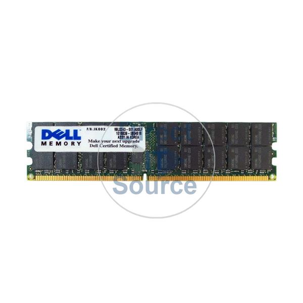 Dell JK002 - 4GB DDR2 PC2-5300 ECC REGISTERED 240 Pins Memory