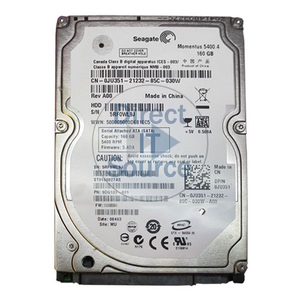 Dell JU351 - 160GB 5.4K SATA 2.5" Hard Drive