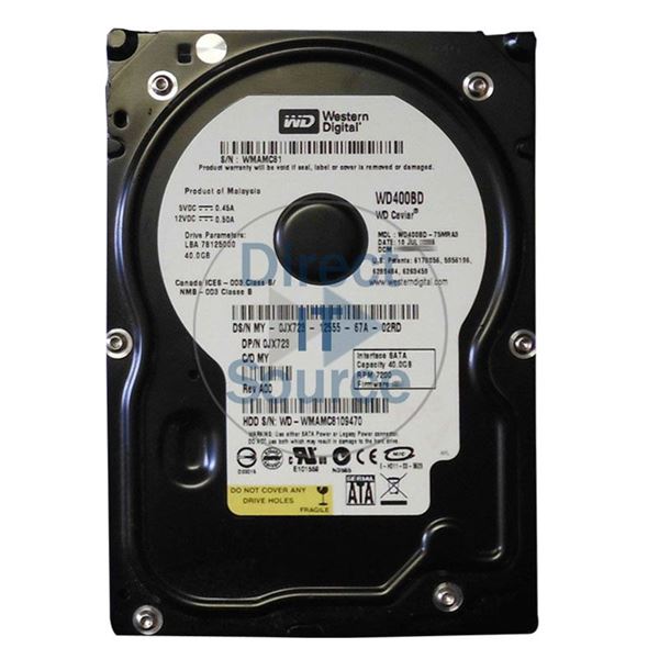 Dell JX723 - 40GB 7.2K SATA 3.5" Hard Drive