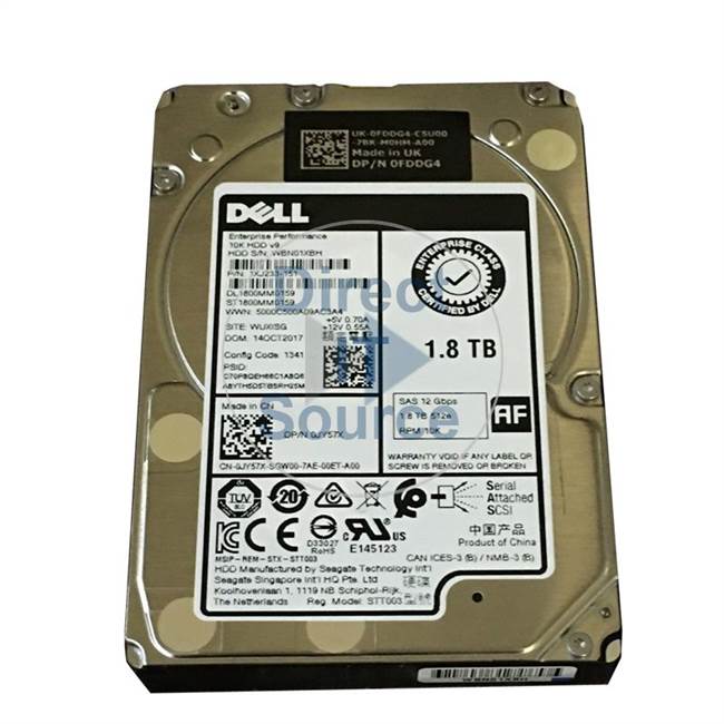 Dell JY57X - 1.8TB 10 SAS 12Gbps 2.5Inch Cache Hard Drive