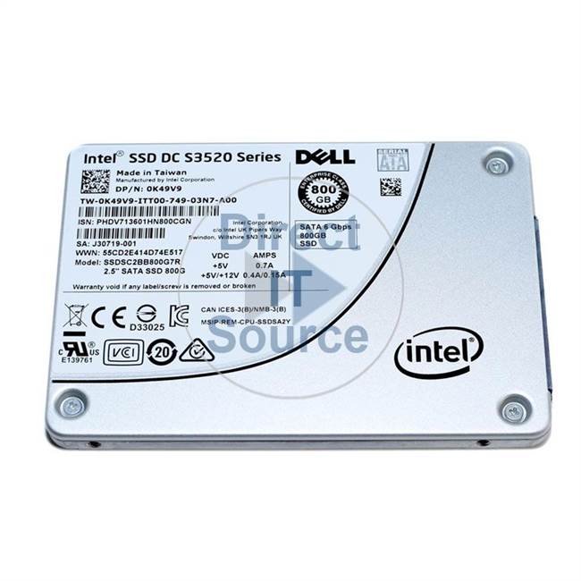 Dell K49V9 - 800GB SATA 6.0Gbps 2.5" SSD