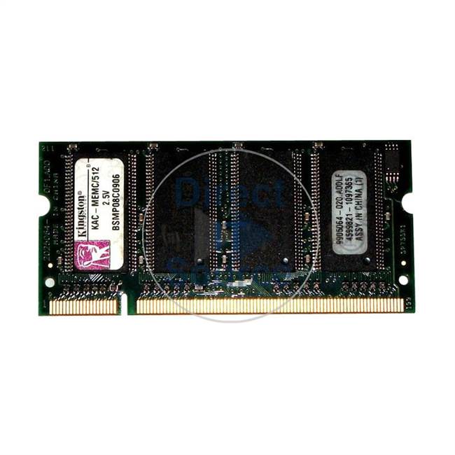 Kingston KAC-MEMC/512 - 512MB DDR PC-2700 Non-ECC Unbuffered 200-Pins Memory