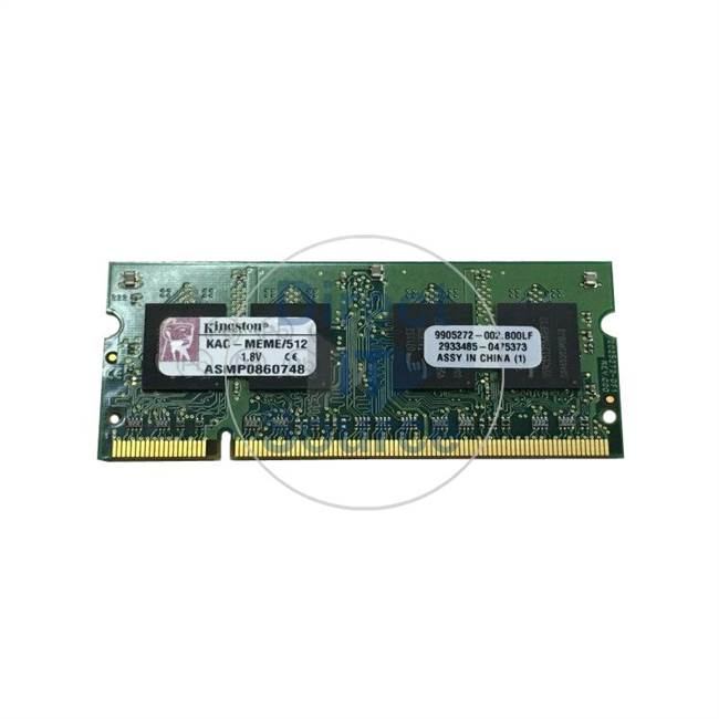 Kingston KAC-MEME/512 - 512MB DDR2 PC2-4200 Non-ECC Unbuffered 200-Pins Memory