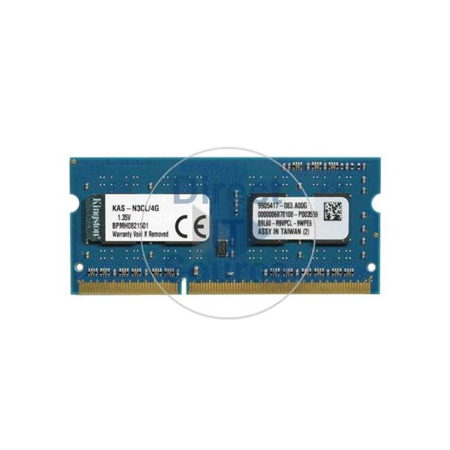 Kingston KAS-N3CL/4G - 4GB DDR3L PC3-12800 Non-ECC Unbuffered 204-Pins Memory