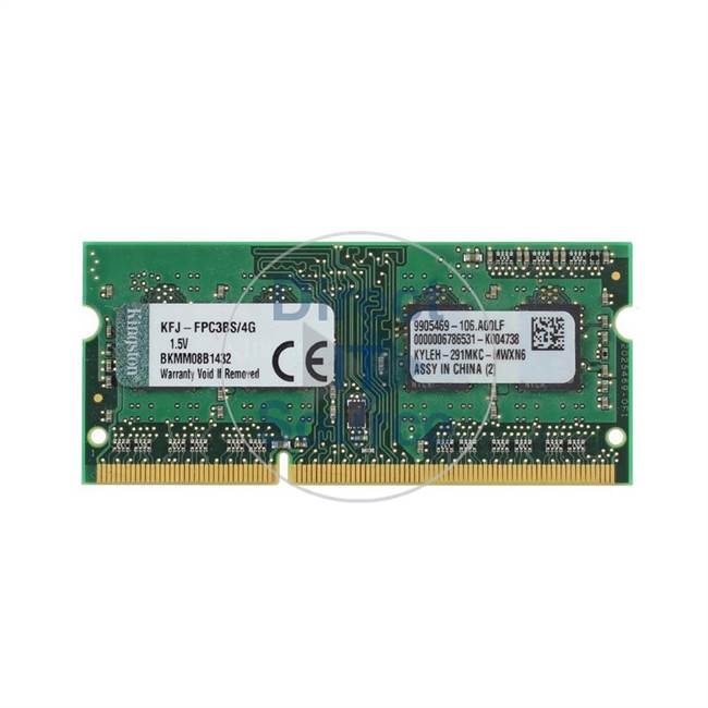 Kingston KFJ-FPC3BS/4G - 4GB DDR3 PC3-10600 Non-ECC Unbuffered 204-Pins Memory