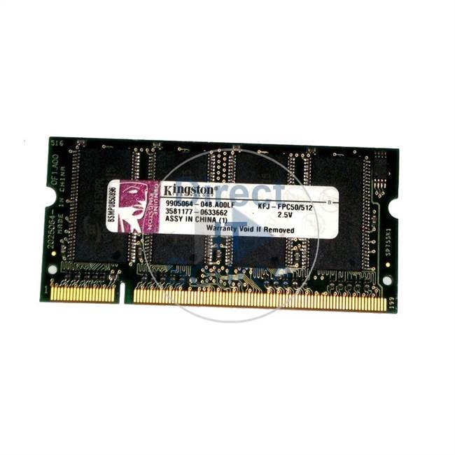 Kingston KFJ-FPC50/512 - 512MB DDR PC-2100 Non-ECC Unbuffered 200-Pins Memory