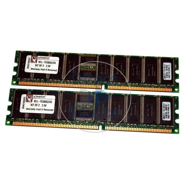 Kingston KFJ-TX200S2/2G - 2GB 2x1GB DDR PC-2700 ECC Registered 184-Pins Memory
