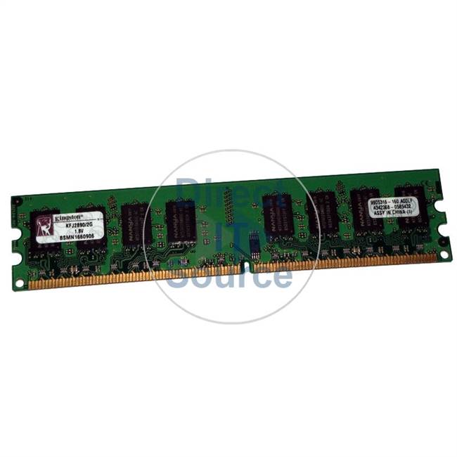Kingston KFJ2890/2G - 2GB DDR2 PC2-6400 Non-ECC Unbuffered 240-Pins Memory