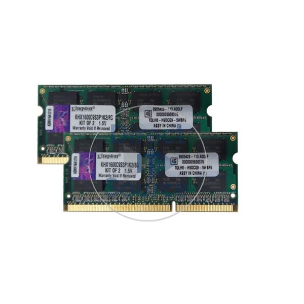 Kingston KHX1600C9S3P1K2/8G - 8GB 2x4GB DDR3 PC3-12800 Non-ECC Unbuffered 204-Pins Memory